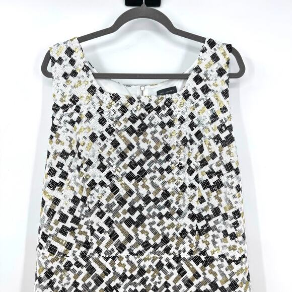 The Limited Sequin Dress 18 Gold Silver Metallic Sparkle Sleeveless Party NEW - Picture 2 of 9